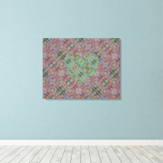 Lucene Folkstone Heart Leinwanddruck (Insitu (Holzboden))