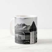 Lucerne city chapel bridge black/white photo mug tasse (Vorderseite Links)
