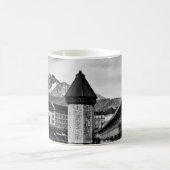Lucerne city chapel bridge black/white photo mug tasse (Mittel)