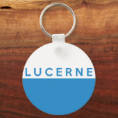 Lucerne Provinz Schweiz Schweizer Flagge Text Name Schlüsselanhänger (Vorderseite)