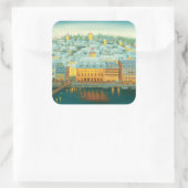 Lucernenis 2001 quadratischer aufkleber (Tasche)