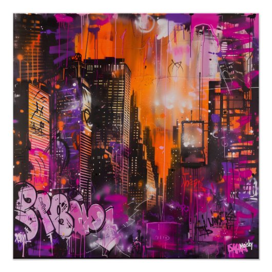 Luces y Sombras de Ciudad: Graffiti Metropolitano Poster (Vorderseite)