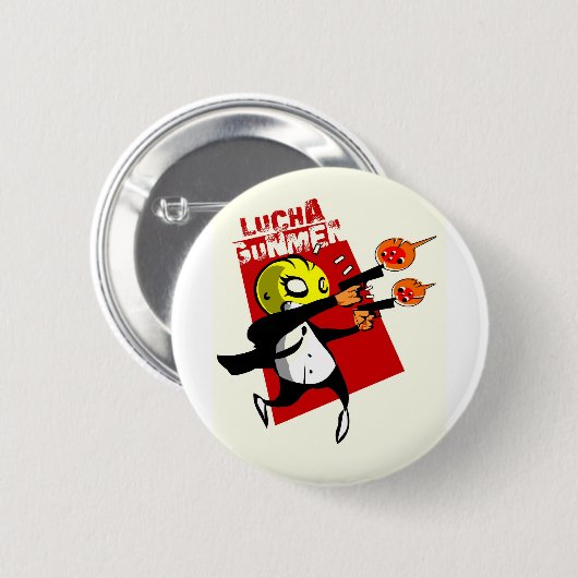 Lucha bewaffnete Banditen Button (Vorne & Hinten)