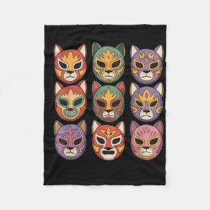 Lucha Libre Katzenmaske Lustige Luchador-Maske Kat Fleecedecke