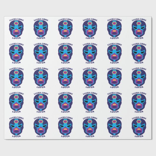 Lucha Libre Liebhaber Geschenkpapier (Flach)
