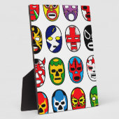 Lucha Libre Luchador Mexikanischer Wrestling Maske Fotoplatte (Seite)