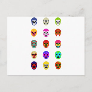 Lucha Libre Mask Mexikanischer Wrestling Postkarte