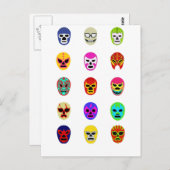 Lucha Libre Mask Mexikanischer Wrestling Postkarte (Vorne/Hinten)