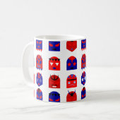 Lucha libre Masken Kaffeetasse (Vorderseite Links)