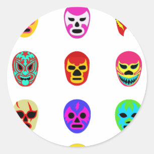 Lucha Libre Masken-Mexikaner-Wrestling Runder Aufkleber