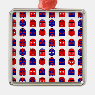 Lucha-Libre-Masken Ornament Aus Metall