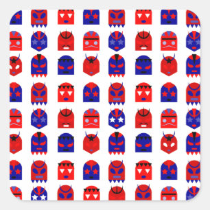 Lucha libre Masken Quadratischer Aufkleber