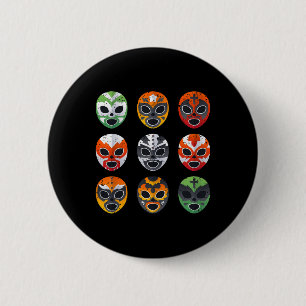 Lucha Libre Masken-Shirt Jungen Männer mexikanisch Button