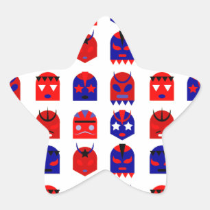 Lucha-Libre-Masken Stern-Aufkleber