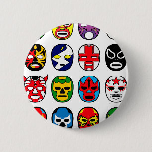 Lucha Libre Maskenringkämpfer Mexikaner-Wrestling Button