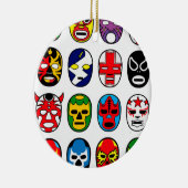 Lucha Libre Maskenringkämpfer Mexikaner-Wrestling Keramik Ornament (Rechts)