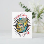 Lucha Libre Mexican Wrestling Mask Postkarte (Stehend Vorderseite)