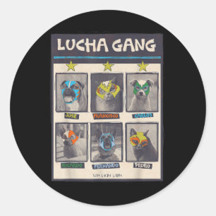 Lucha Libre Mexico Welppy Wrestling Mask Luchador  Runder Aufkleber