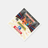 Lucha Libre Mexikanischer Wrestling Party Paper Na Serviette (Ecke)