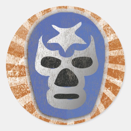 Lucha Libre Mexikanischer Wrestling Runder Aufkleber (Vorderseite)
