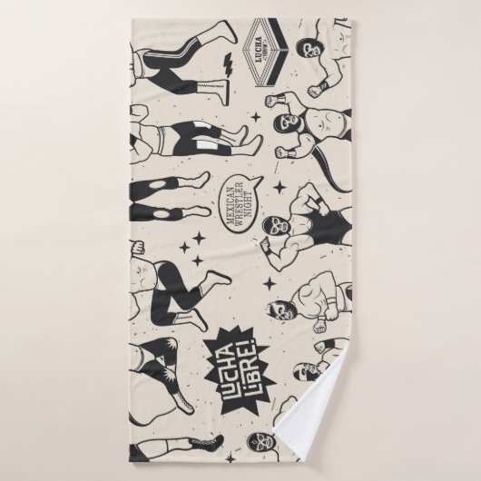 Lucha Libre: Mexikanisches Wrestler-Muster Badehandtuch (Badehandtuch)
