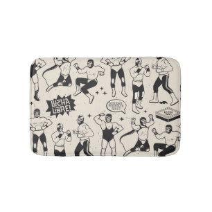 Lucha Libre: Mexikanisches Wrestler-Muster Badematte