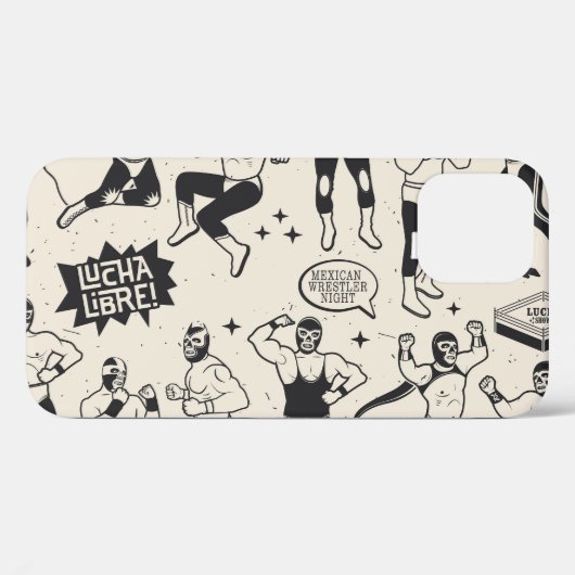 Lucha Libre: Mexikanisches Wrestler-Muster Case-Mate iPhone Hülle (Rückseite (Horizontal))