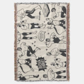 Lucha Libre: Mexikanisches Wrestler-Muster Decke (Vorderseite Vertikal)