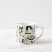 Lucha Libre: Mexikanisches Wrestler-Muster Espressotasse (Rechts)