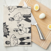 Lucha Libre: Mexikanisches Wrestler-Muster Geschirrtuch (Viertel Falte)