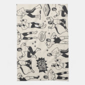 Lucha Libre: Mexikanisches Wrestler-Muster Geschirrtuch (Vertikal)
