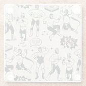 Lucha Libre: Mexikanisches Wrestler-Muster Glasuntersetzer (Rückseite)