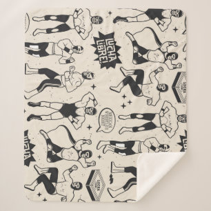 Lucha Libre: Mexikanisches Wrestler-Muster Sherpadecke