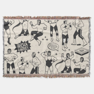 Lucha Libre: Muster des mexikanischen Ringers Decke