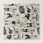 Lucha Libre: Muster mexikanischer Wrestler Puzzle (Horizontal)