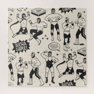 Lucha Libre: Muster mexikanischer Wrestler Puzzle