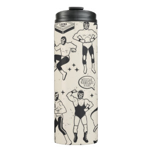 Lucha Libre: Muster mexikanischer Wrestler Thermosbecher