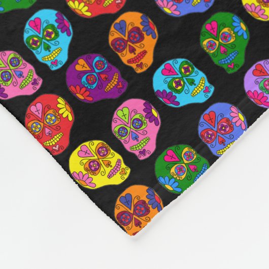 Lucha Libre Sugar Skull Fleecedecke (Ecke)