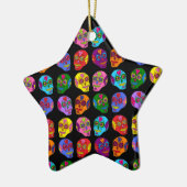 Lucha Libre Sugar Skull Keramik Ornament (Links)