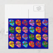 Lucha Libre Sugar Skull Postkarte (Vorne/Hinten)