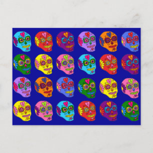 Lucha Libre Sugar Skull Postkarte