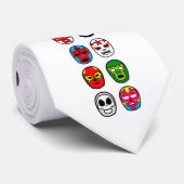 Lucha Libre verdeckte Ringkämpfer-Maskencollage Krawatte (Gerollt)