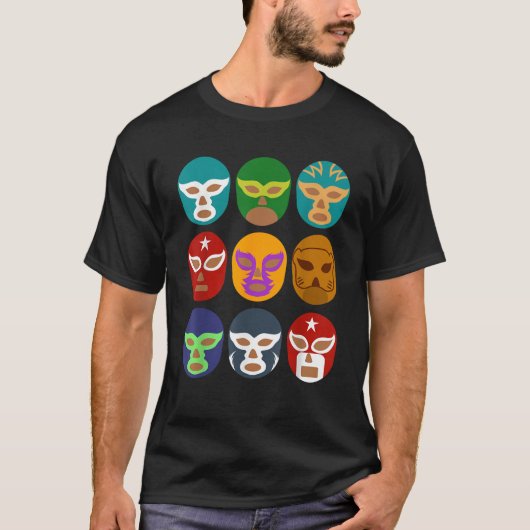 Lucha Libre Wrestler maskiert Niedliches Gratisges T-Shirt (Vorderseite)
