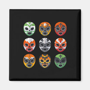 Lucha Libre Wrestling-Maske Cinco De Mayo Mexikani Magnet