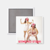 LUCHA LOCAS 185AwebFAB, Seeing Red Studio Magnet (Vorderseite/Rückseite)