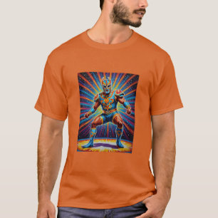 Luchador Cosmic Hero Pop Art T Shirt