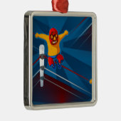 Luchador Silbernes Ornament (Rechts)