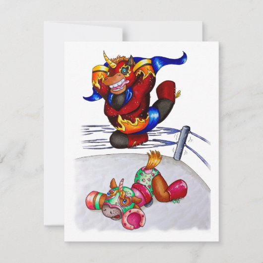 Luchadores Einladung (Vorderseite)