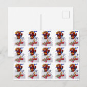 Luchadores Einladungspostkarte (Vorne/Hinten)