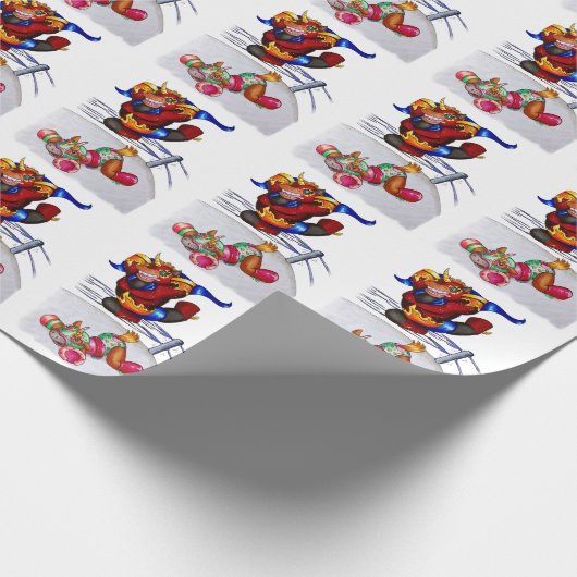 Luchadores Geschenkpapier (Ecke)